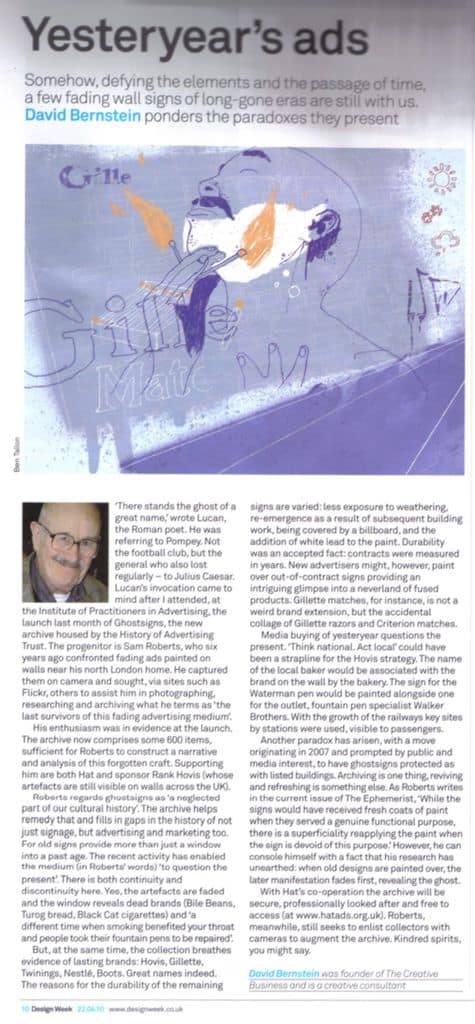 Design Week Ghostsigns Article David Bernstein