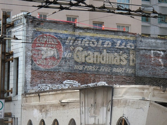 Grandma's Boy ghostsign Vancouver Canada