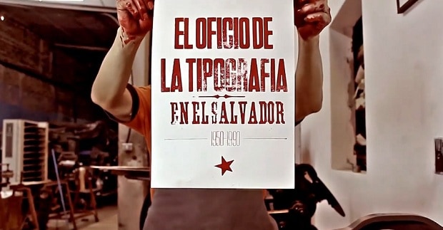 Letter-press and type setting in El Salvador