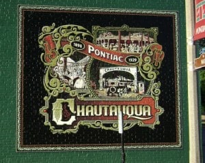 Hand-painted Chautauqua mural
