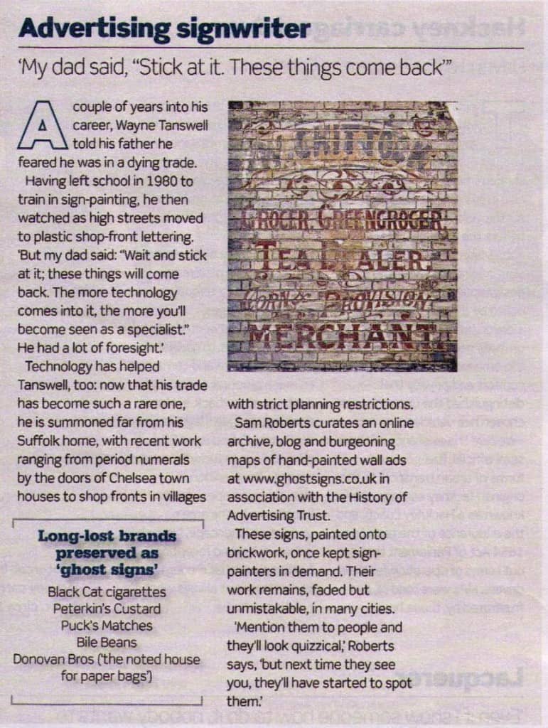 Telegraph 22nd August 2010 Ghostsigns Segment Telegraph 22nd August 2010 Ghostsigns Segment