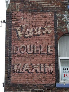 Vaux Double Maxim ghostsign by Frances King Hand painted advertising on a building for the Vaux beer brand