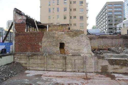 Grandma's Boy ghostsign demolished Vancouver Canada