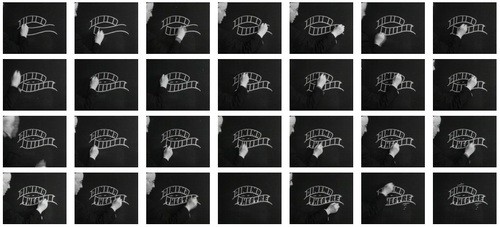 Simple hand lettering film from British Pathe