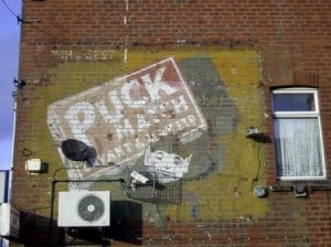 Puck Match Bryant and May ghostsign Leeds Puck Match Bryant and May ghostsign Leeds