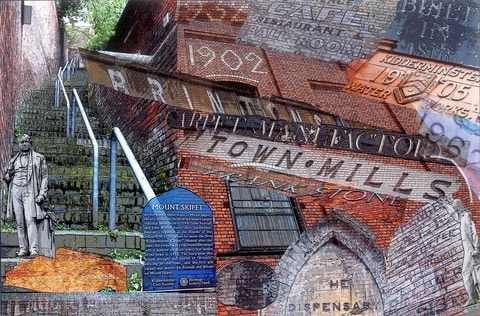 Ghost Signs of Kidderminster by Laurie Abraham Collage showing various ghostsigns in Kidderminster