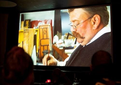 There's Mike Meyer again, this time on the big screen (Photo: AJ Levy, www.ajlevy.co.uk)
