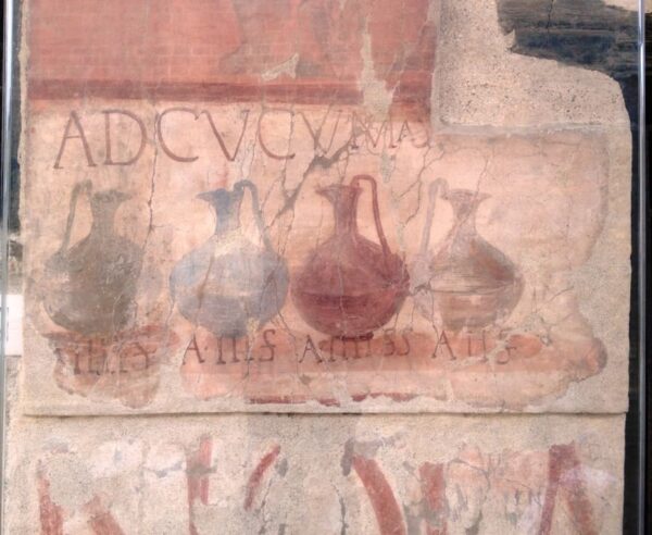 Painting on walls in Pompeii & Herculaneum