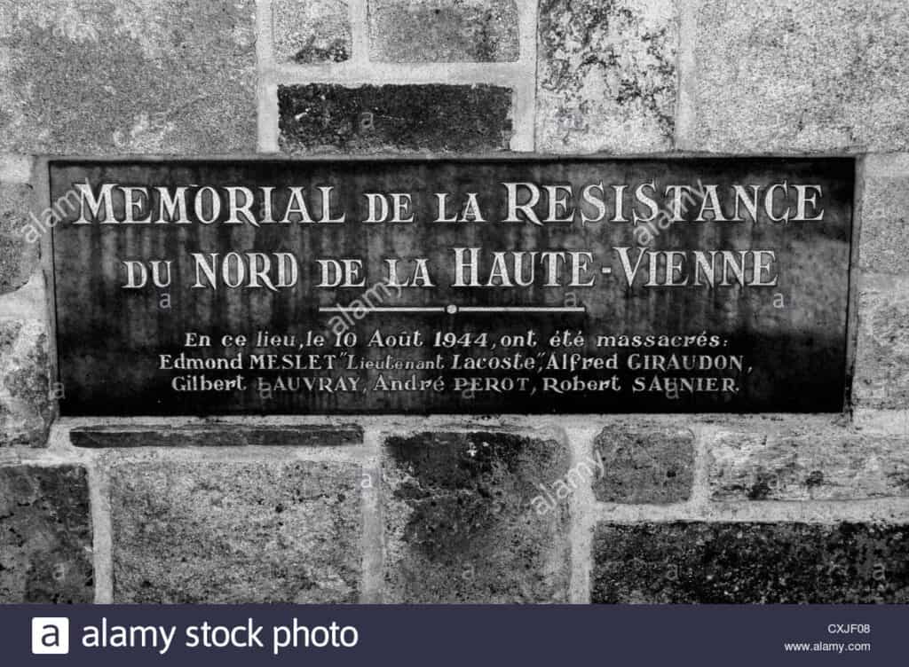 War Memorial with André Perot name on it
