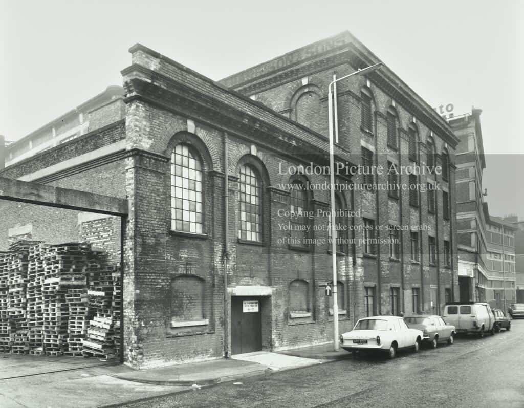 Archival image of building group